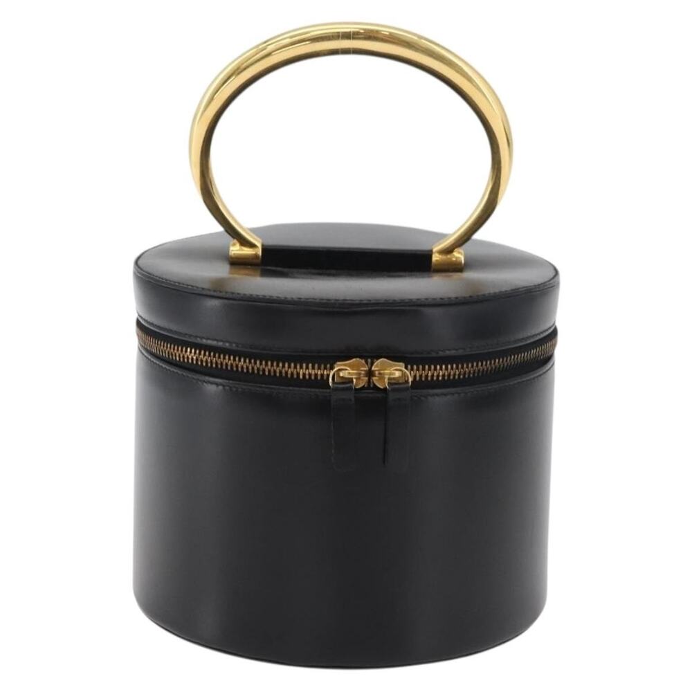 Celine Leather Vanity Cosmetic Pouch Black